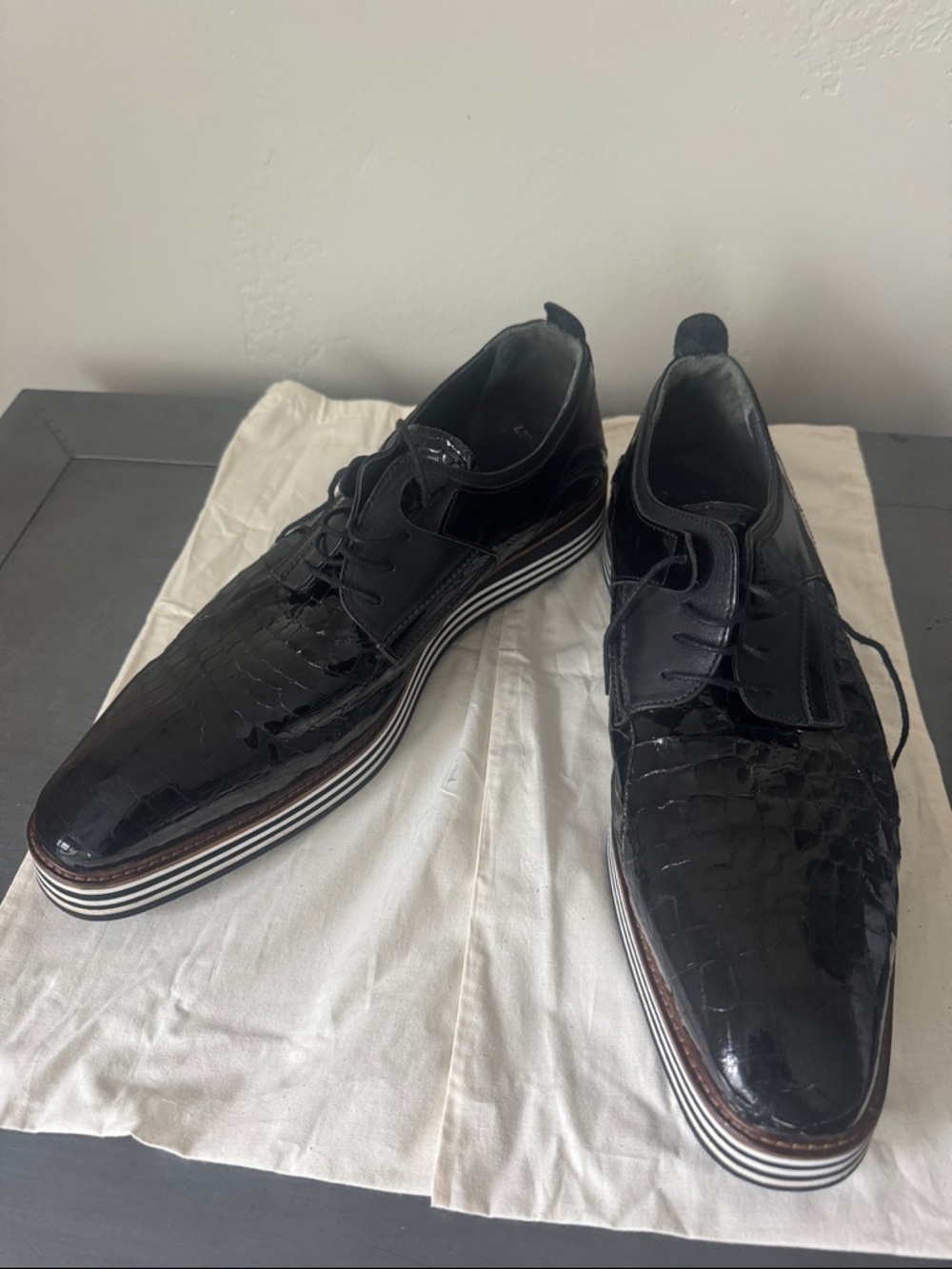 Men's Black Leather Dress Shoes